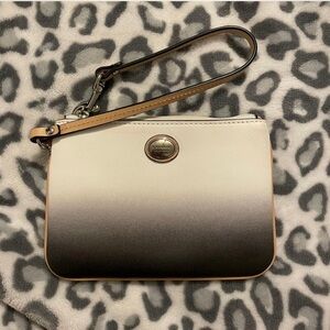 Coach Black and White Wristlet